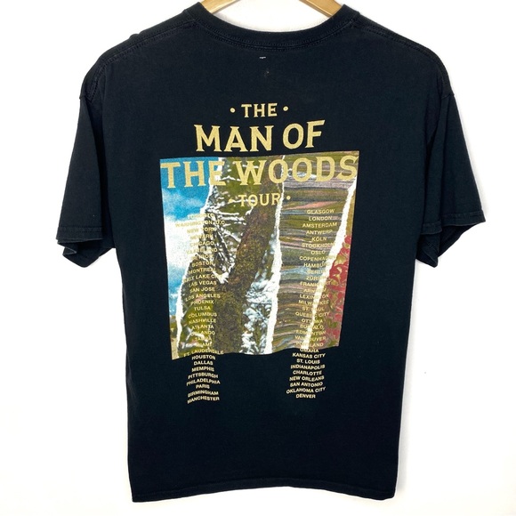 Justin Timberlake The Man of The Woods Tour Black Concert T Shirt Unisex Large - Picture 2 of 4